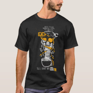 coffee spelled backwards is eeffoc skull drinking T-Shirt