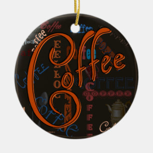 Coffee Spice Ceramic Ornament