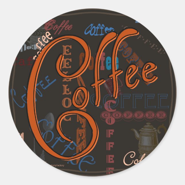Coffee Spice Classic Round Sticker (Front)
