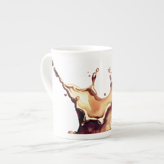 Coffee Spill Bone China Mug (Front Left)