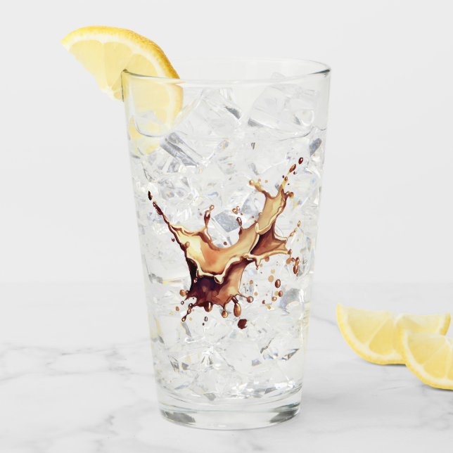 Coffee Spill Glass (Front Ice)