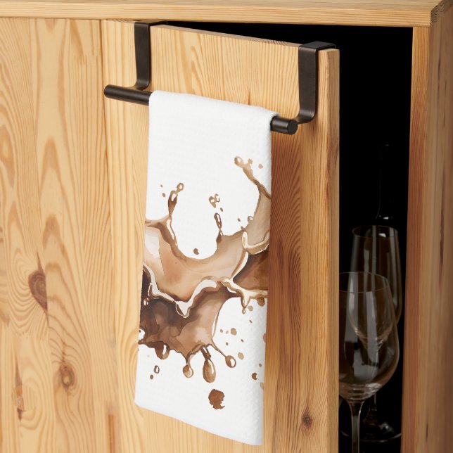 Coffee Spill Kitchen Towel (Thirds Fold)
