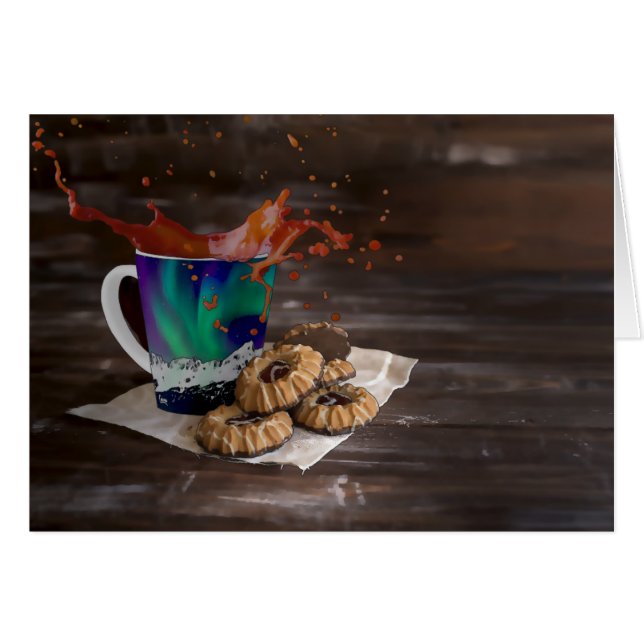 Coffee Splash - 5" x 7" Art Card (Front Horizontal)