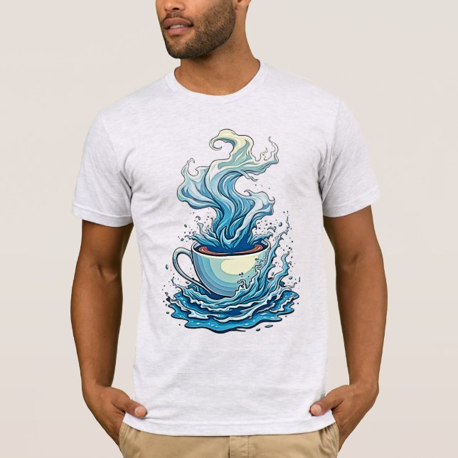 Coffee Splash: Dynamic Art T-Shirt (Front)