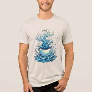Coffee Splash: Dynamic Art Tri-Blend Shirt