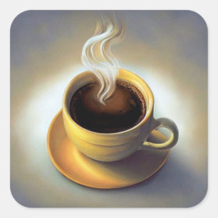 Coffee Square Sticker