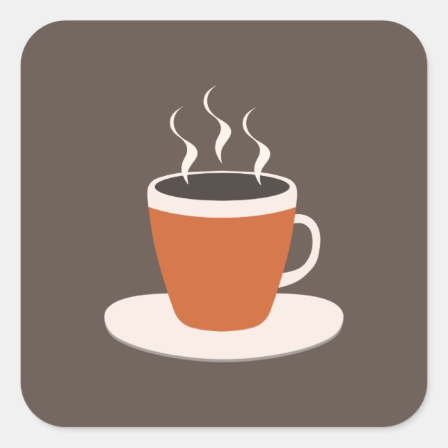 Coffee Square Sticker (Front)