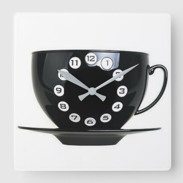Coffee Square Wall Clock (Front)