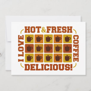 Coffee Squares invitation, customizable Invitation