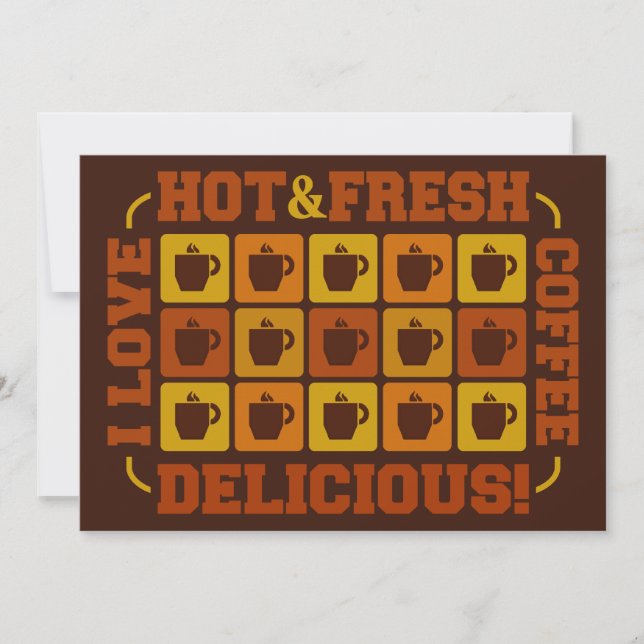 Coffee Squares invitation, customizable Invitation (Front)