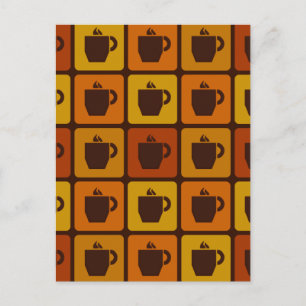 Coffee Squares postcard, customizable Postcard