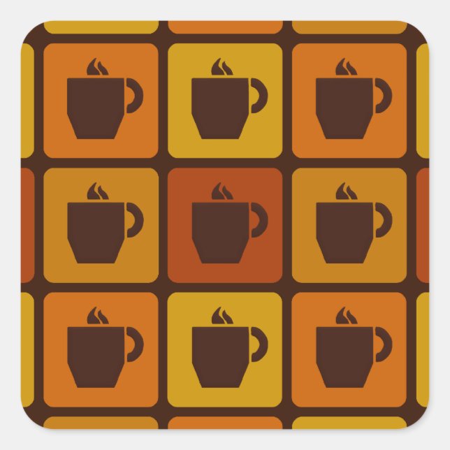 Coffee Squares stickers (Front)
