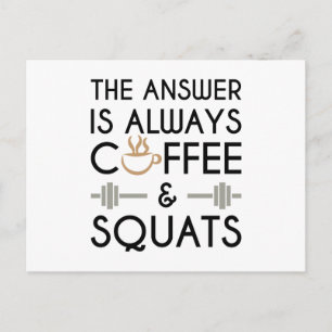 Coffee & Squats 2 Postcard