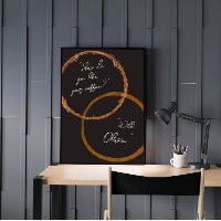 Coffee Stain Couple’s Cute Bedroom Poster