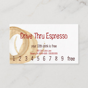 Coffee Stain Drink Loyalty Penicillin Card
