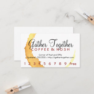 Coffee Stain Gather Punch / Loyalty Card