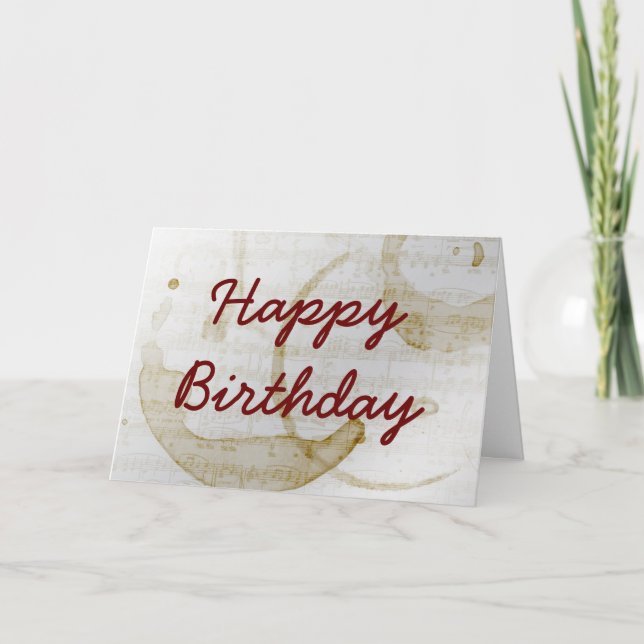coffee stain music  Happy Birthday Card (Front)