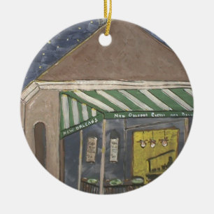 Coffee Stand Ceramic Ornament