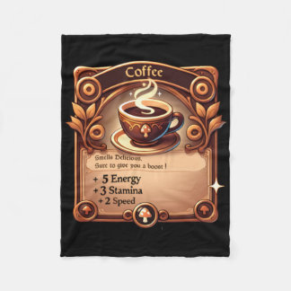 Coffee Sticker  Fleece Blanket
