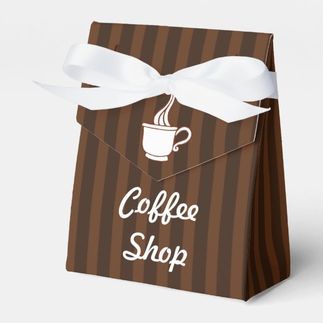Coffee Stripes Favour Box (Front Side)
