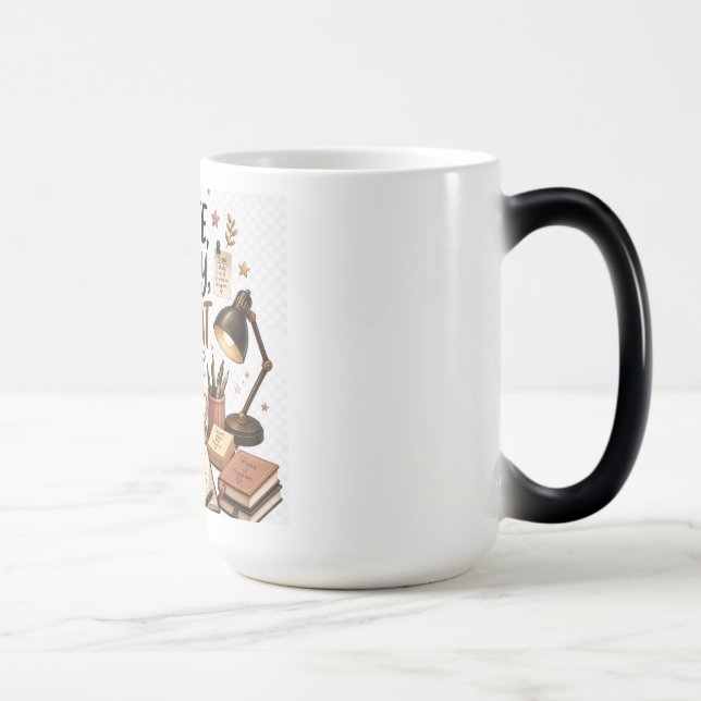 Coffee Study Repeat Cozy Academic Coffee Lover Magic Mug (Right)