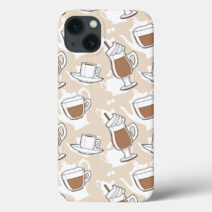 Coffee, sweet pattern iPhone 13 case