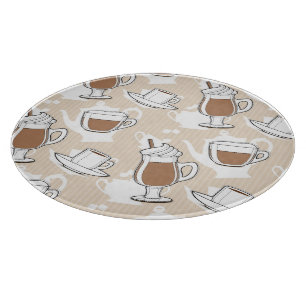 Coffee, sweet pattern cutting board