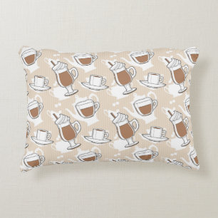 Coffee, sweet pattern decorative pillow