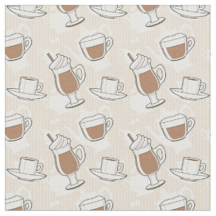 Coffee, sweet pattern fabric