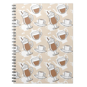 Coffee, sweet pattern notebook