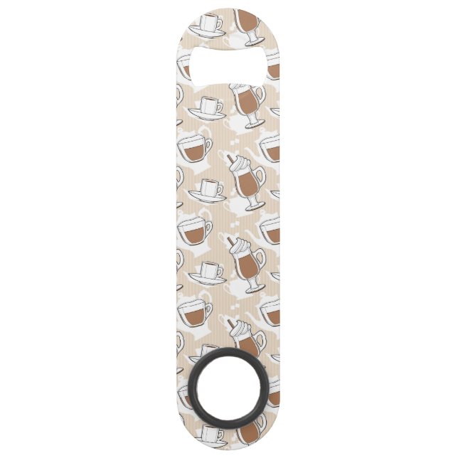 Coffee, sweet pattern speed bottle opener (Front)