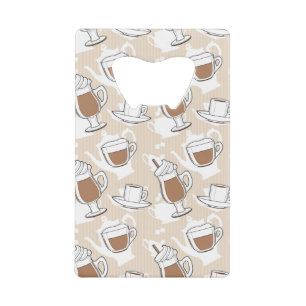 Coffee, sweet pattern wallet bottle opener