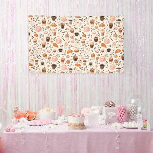 Coffee & Sweet Treats Pattern Banner