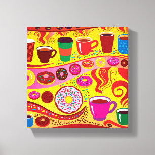 Coffee Swirl and Sugar Rush Canvas Print