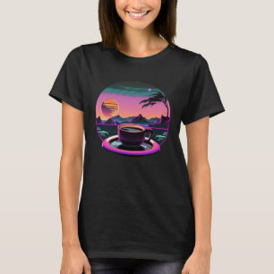 Coffee Synthwave 80s Retrowave Aesthetic T-Shirt
