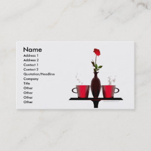 Coffee Table and Rose Business Card
