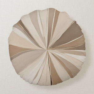 Coffee Taupe AI art Round Pillow
