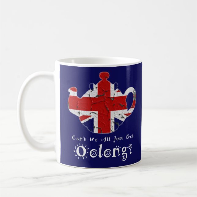 Coffee Tea Mug British Teapot Funny Oolong Citatio (Gauche)