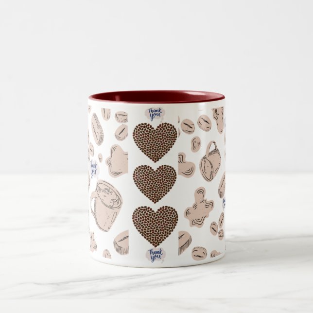 Coffee, tea mug with "Thank You"message (Center)