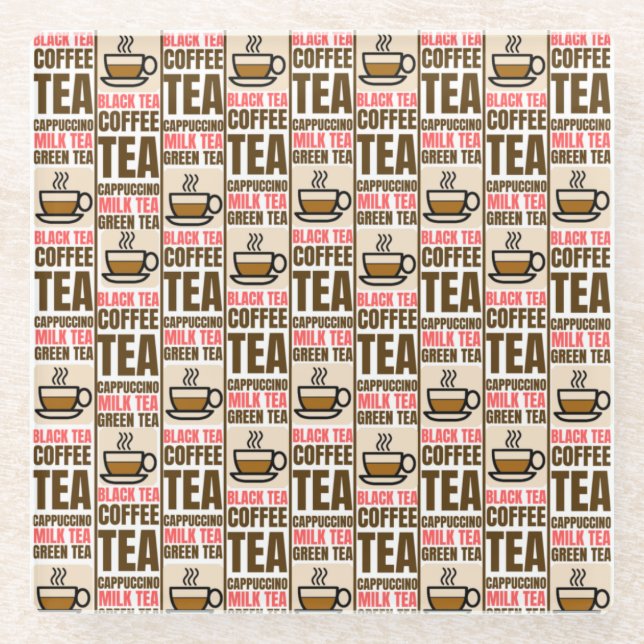COFFEE TEA PATTERN, Coaster (Front)