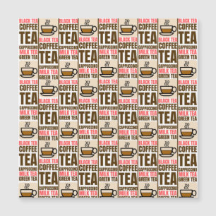 COFFEE TEA PATTERN, Magnetic Card