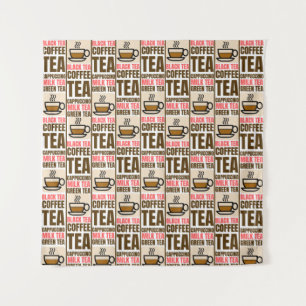 COFFEE TEA PATTERN, Tapestry