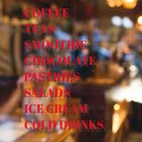 Coffee Tea Salads Window Vinyls Transparent | Food