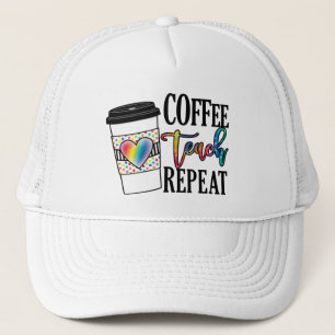 Coffee, Teach, Repeat Trucker Hat