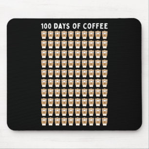 Coffee Teacher 100 Coffee Cups 100th Day School  Mouse Pad