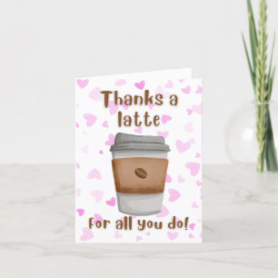 Coffee Thank You Card Friend Recognition