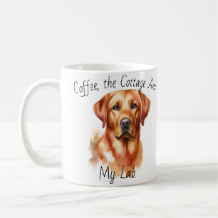 Coffee, the Cottage and My Lab. Modern Coffee Mug