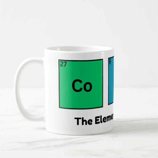 Coffee The Elements For Success Funny Motivational Coffee Mug (Left)