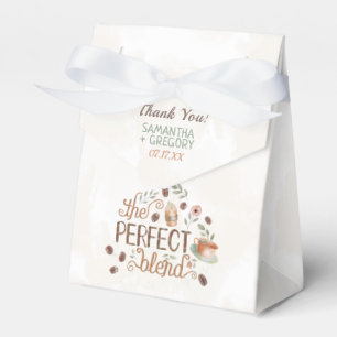 Coffee The Perfect Blend Bridal Wedding Shower Favor Box