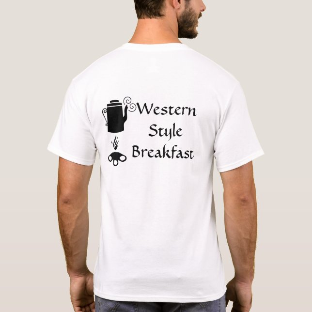 Coffee the Western Style Breakfast T-Shirt (Back)
